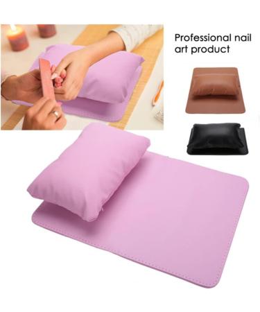DJKYU Nail Art Pillow - Soft PU Leather Manicure Hand Arm Rest Cushion (Brown) | Essential Nail Tool Equipment - Buy Online on GoSupps.com