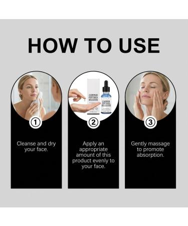 Copper Peptides GHK-Cu Peptides Serum Firming and Hydrating Face Serum Anti-Aging Skincare for All Skin Types 30ML / 1 FL OZ - Buy Online on GoSupps.com