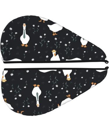 Fashionable Goose Microfiber Hair Towel - Soft Super Absorbent Coral Velvet Wrap for Long Curly & Thick Hair - Buy Online on GoSupps.com