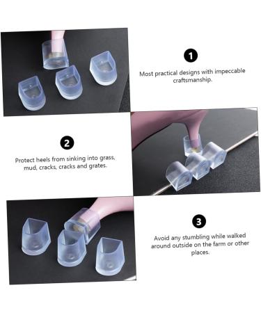 High Heel Protectors - 12 Pairs Clear Heel Covers & Sole Stoppers for Stiletto Shoes - Durable PVC Accessories for Women - Buy Online on GoSupps.com