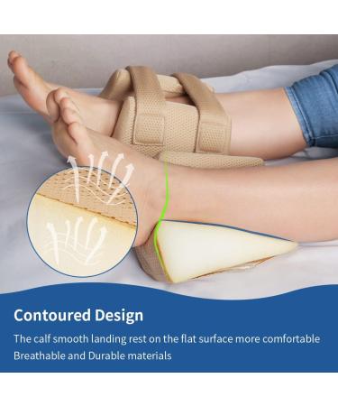 Ehucon Heel Protector Bed Sore Pillow Cushion - Pressure Sores & Heel Pain Relief - Ankle Pillow for Bedridden Patients (Khaki) - Buy Online on GoSupps.com