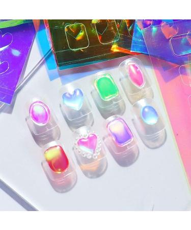 Self-Adhesive Decals Manicure Holographic Nail Sticker Ice Cube Aurora Mix Styles(set 04) - Buy Online on GoSupps.com