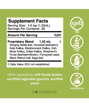 Thyroid Edge Organic Support Supplement - 2 oz | Boost Thyroid Health - Buy Online on GoSupps.com