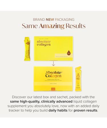 Absolute Collagen Marine Liquid Supplement for Women - 8000mg Collagen - Original Lemon Flavor - 14 Sachets - Buy Online on GoSupps.com