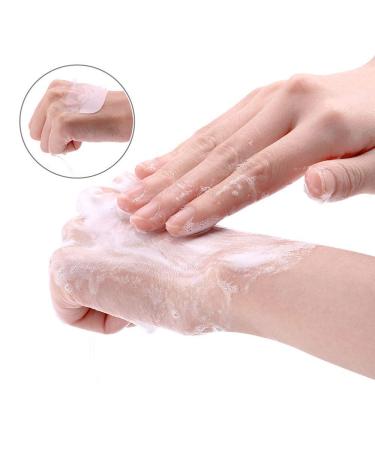 KISEER Mini Travel Soap Paper Sheets - 50 Scented Disposable Hand Wash Sheets (Pink) for Camping & Outdoor Use - Buy Online on GoSupps.com