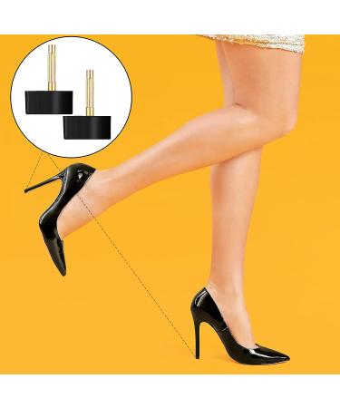 24 Pairs High Heel Replacement Tips Kit with Stiletto Remove Pliers - 6 Sizes - U Shape - Black/Beige - Buy Online on GoSupps.com