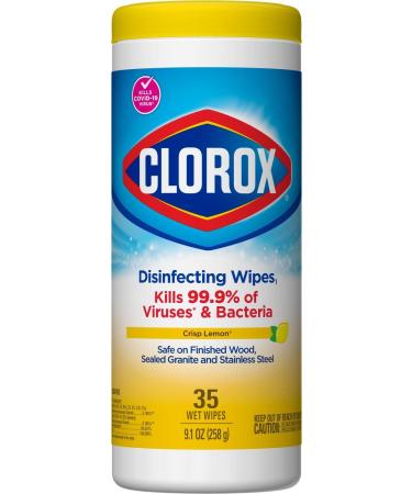 Clorox Disinfecting Wipes - Crisp Lemon Scent, 35 Count | Bleach Free Cleaning Wipes - Buy Online on GoSupps.com