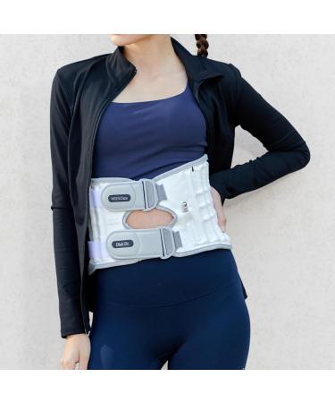 Decompression Back Belt One-Touch S Back Belts For Back Pain 2024 Back Support Brace Iterations of Disk Dr. WG50 G2 Newly Designed More Functional Spine Decompressor & Posture Corrector(M/L) White-Upgrade 2024-Double belt M/L