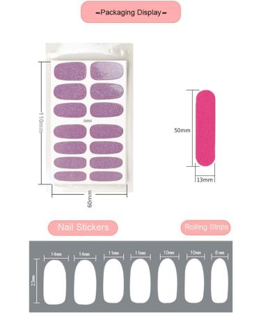 Mother's Day Gifts: 8 Sheets Elegant Nail Polish Stickers & 3 Nail Files - Nail Art Decals Strips Manicure Kits for Women and Girls (Pure Colors) - Buy Online on GoSupps.com