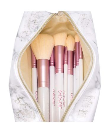 Xinlie Marble Pattern PU Leather Travel Makeup Bag - Stylish Cosmetic Pouch for Home & Vacation - Buy Online on GoSupps.com