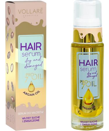Vollar Cosmetics - Argan Oil Hair Serum (3 x 30 ml) - Care Serum for Dry and Damaged Hair - For Healthy and Shiny Hair - Buy Online on GoSupps.com