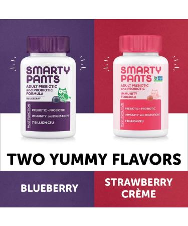 SmartyPants Adult Probiotic Gummies - Strawberry Creme, 60 Count, 7B CFU - Buy Online on GoSupps.com