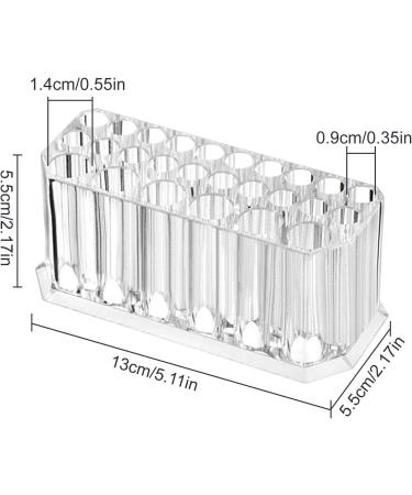 Acrylic Eyeliner Organizer | Clear Lip Liner Eyeliner Organizers and Storage Box - Eyeliner Makeup Holder Organizer with 26 Slots for Home Desk - Buy Online on GoSupps.com
