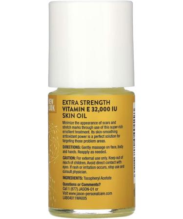 Jas n Extra Strength Vitamin E Skin Oil 32,000 I.U. - High Potency Formula - Buy Online on GoSupps.com