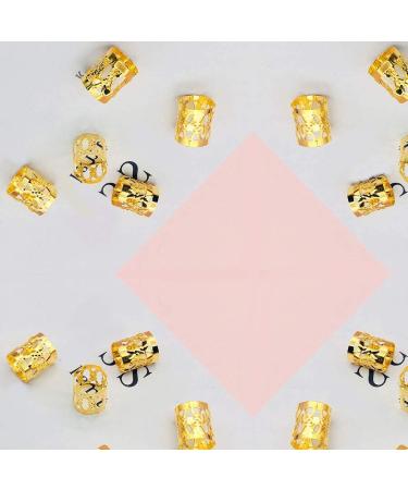 LEBQ 50 Pieces Aluminum Dread Locks Adjustable Metal Cuffs Dreadlocks Beads Braiding Hair Decorations (Gold) - Buy Online on GoSupps.com