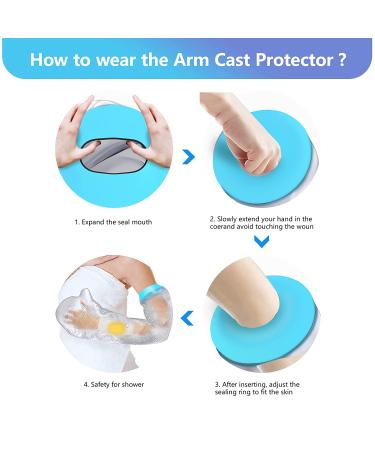Adult Arm Cast Cover - 2021 Upgrade, Waterproof & Comfortable Protector - Buy Online on GoSupps.com