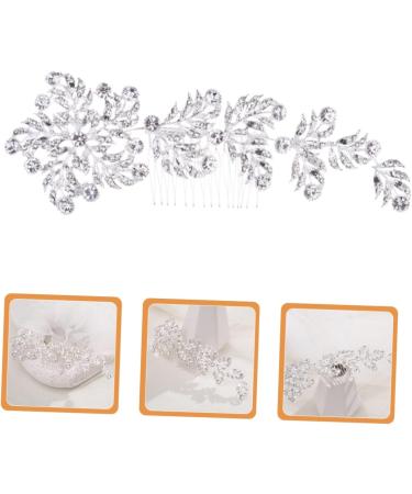 Beaupretty Bridal Rhinestone Insert Comb hair European and American bridal hair side hair rhinestones hair alloy Hair piece rhinestone hair hair crystal hair side Wedding Hair Accessories - Buy Online on GoSupps.com
