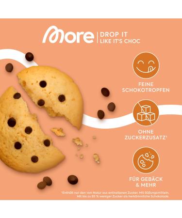 More Light Chocolate Drops - Daring Bitter 3x250g | Low Sugar Chocolate Sprinkles for Baking & Snacking - Buy Online on GoSupps.com