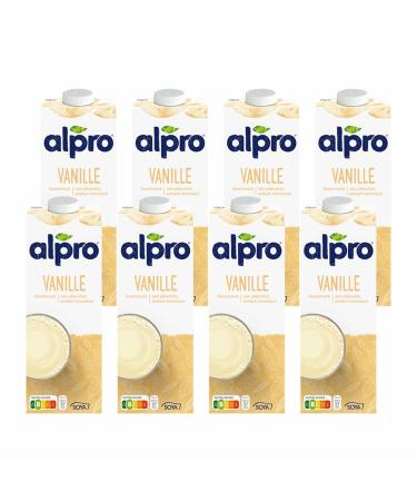 Alpro Soya Drink Vanilla & Sugar-Free Plant-Based Vegan Drinks - 8x1L Pack | International Shipping - Buy Online on GoSupps.com