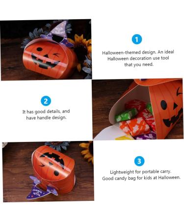 PLAFOPE Pouches 12pcs Halloween Carton Candy Box Cookie Boxes Container Halloween Creative Bags Chocolate Fold - Buy Online on GoSupps.com