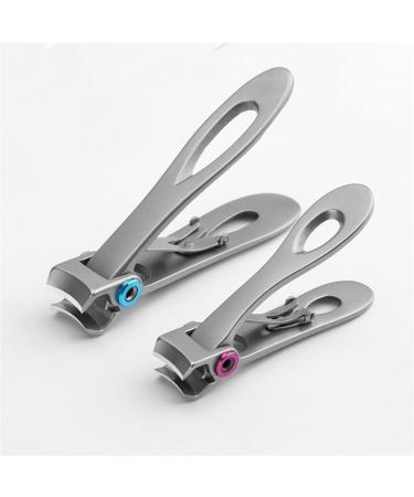 SVAASA Nail Clippers Nail Clippers Stainless Steel Two Sizes are Available Manicure Fingernail Cutter Thick Hard Toenail Scissors Tools Knife Nails (Color : Silver) - Buy Online on GoSupps.com