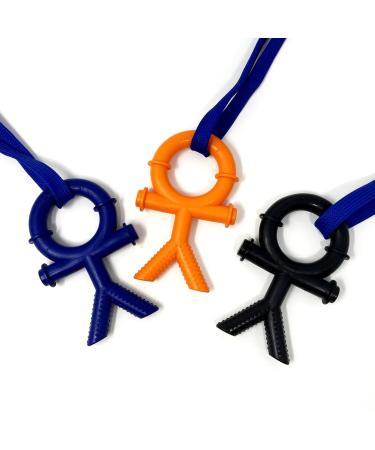Sensory Direct Chewbuddy Tuff embroidery & lanyard sensory cake tool or tooth aid for children adults autism ADHD ASD SPD mouthwoman or fear needs blue orange  - Buy Online on GoSupps.com