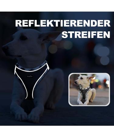 Haapaw Adjustable No Pull Dog Harness & Leash Set - Reflective Step-In Vest for Extra Small & Small Medium Dogs - Black XL (50.8-59.6 cm Breast) - Buy Online on GoSupps.com