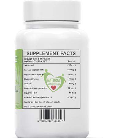 5 Day Rapid Colon Detox & Cleanse | 30 Vegan Capsules | Natural Laxative with Probiotic | Constipation Bloating Gut Detox Relief | All Natural Ingredients Vitamins | Gluten Free | Easy to Swallow 30 count (Pack of 1) - Buy Online on GoSupps.com