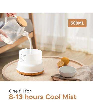 Muson Sound Machine Diffuser - Wood Grain Vase Shape | Essential Oil Humidifier with Soothing Music & 7 Color Lights - Buy Online on GoSupps.com