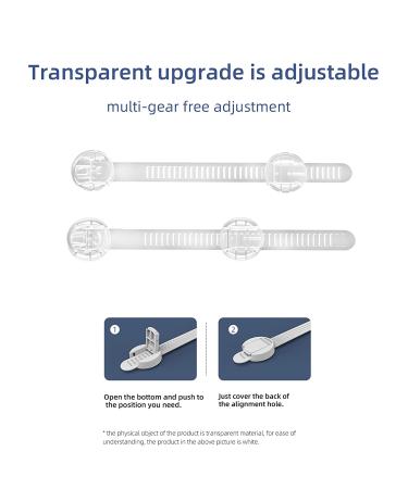 Mr Chen Child Safety Strap Locks (6 Pack) - Adjustable Multi-Use Straps for Childproofing Cabinets, Drawers, Fridge, and Toilet - Transparent - Cabinet Proofing and Latches - Buy Online on GoSupps.com