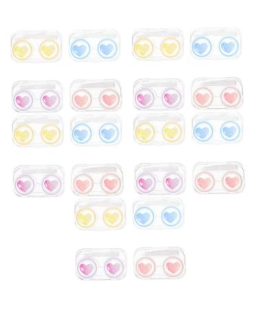 Gatuida pack with 20 pieces of contact lens container eye solution travel set for contact lenses contact lens boxes holder for cosmetic lenses invisible make-up mirror-case travel size travel