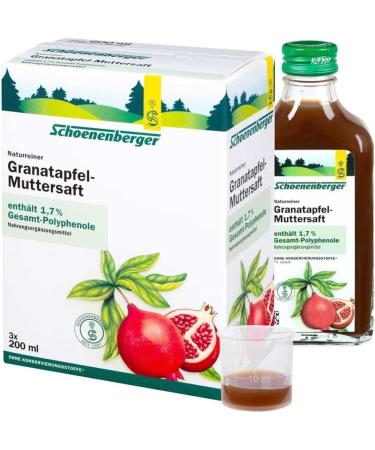 Buy Pomegranate Mother Juice by Schoenenberger Heilpfl.S - 3X200 ml | Organic & Natural Health Boost | International Shipping Available - Buy Online on GoSupps.com