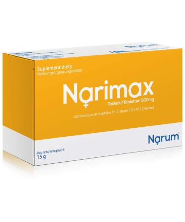 Probiotic narimax organic cultures complex |30 gastrointestinal tablets 500 mg |High -dose bacterial bacteria from Lactobacillus Acidophilus |For digestion and intestinal health |No stear