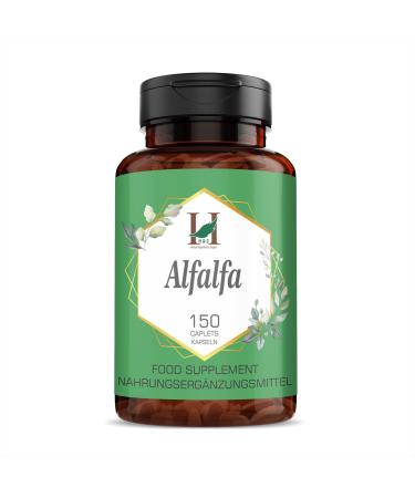 H&C Alfalfa Caplets (Medicago Sativa) - 750 mg 150 Counts | Green Superfood