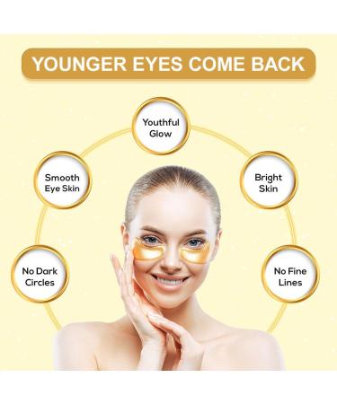 Under Eye Patches - 20 Pairs Golden Eye Mask with Amino Acid & Collagen for Wrinkles Puffy Eyes & Dark Circles - Skincare Treatment for Men & Women - Buy Online on GoSupps.com