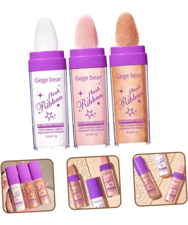 Mikinona Face Glitter 3pcs Highlight Pat Powder Glitter Loose Face Powder Makeup Highlighter Body Makeup Powder Voss Fairy - Buy Online on GoSupps.com