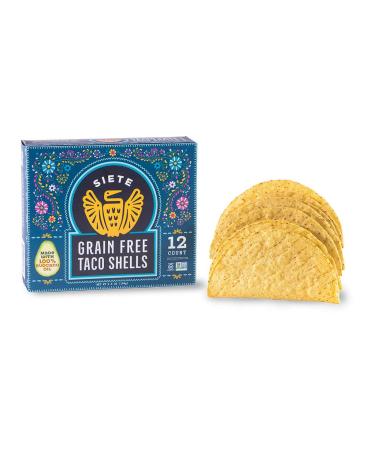 Siete Grain Free Taco Shells - 12 Count | Healthy & Delicious | Gluten-Free - Buy Online on GoSupps.com