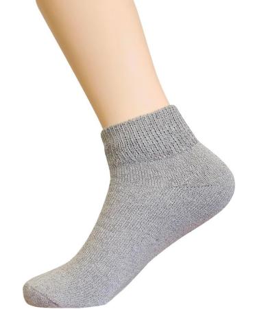 3 Pairs Diabetic Ankle Circulatory Socks Men's Health Support Grey Size 9-11 - Buy Online on GoSupps.com