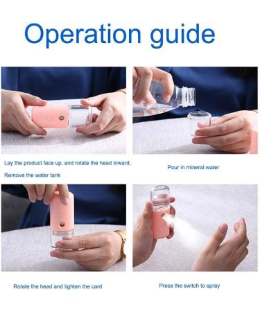 Decqerbe Mist Sprayer Mini 30Ml Nano Portable Face Body Steamer Moisturizing Skin Care Humidifier Instruments(Pink) - Buy Online on GoSupps.com