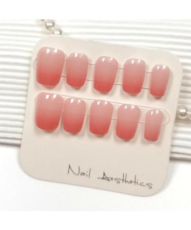 DMQ Semi Cured Nail Wraps 20 Stickers Soft Self-Adhesive Semi Cure Gel Nail Strips Salon-Quality Gel Nail Stickers(in The Mood for Love) Translucent Gradient of Light Red Light Red Gradient - Buy Online on GoSupps.com