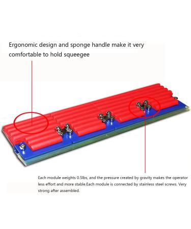 INTBUYING 13 Modular Screen Printing Squeegee Assembling Metal Scraper Sponge Handle 65 Durometer Water Squeegee Ink Scraper - Buy Online on GoSupps.com