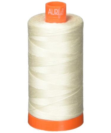 Aurifil 50WT - Light Beige White, Solid - Mako Cotton Thread - 1422 Yards  Each