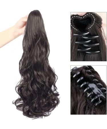 Ponytail Extension Claw Clip Ponytail Extension Curly Ponytail Extension Hair Extensions Ponytail Long Wavy Hair Extensions Curly Wave Claw Clip Ponytail Hairpiece Natural Black - Buy Online on GoSupps.com
