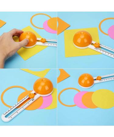 Circle Paper Cutter with 3 Blades - Craft Cutting Tool for Cardstocks & Scrapbooking (Orange) - Buy Online on GoSupps.com