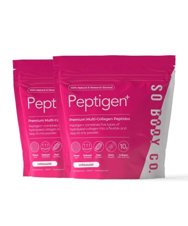 SoBodyCo Premium Collagen Supplements for Women & Men 5 Types of Collagen Powder Peptigen Collagen Peptides Marine Collagen Hydrolysate Powder Multi-Collagen 60 Days Supply Peptigen 2 - Buy Online on GoSupps.com