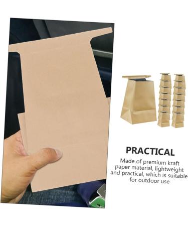 Sickness Vomit Hospital Bag 15pcs - Kraft Paper Light Brown Disposable Travel Vomit Bags - Buy Online on GoSupps.com