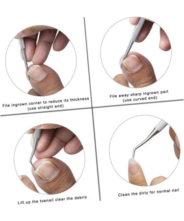 Beavorty 2 Sets Long Handle Limas De U as Fingernail Files Silver Color Grooming Kit Daily Life Stainless Steel for a Friend Nail Kits Manicure Kit Elder Cosmetic Nursing Kit - Buy Online on GoSupps.com