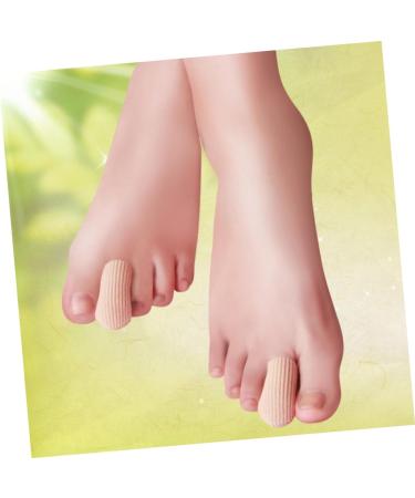 Silicone Toe Spacers - 1 Pair for Overlapping Toes, Bunion Relief & Toe Alignment - Beige - Buy Online on GoSupps.com