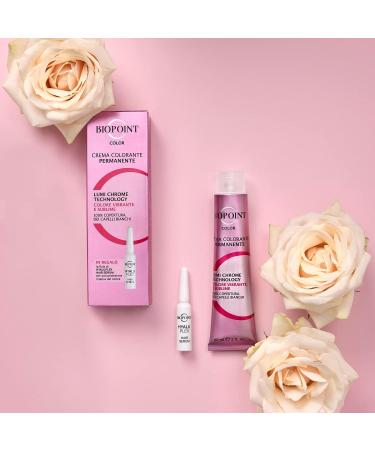Biopoint Colour Cream Permanent Colouring 60 ml + 1 Ampoule of Hyaluplex Hair Serum 3 ml - 4 Medium Brown - Buy Online on GoSupps.com