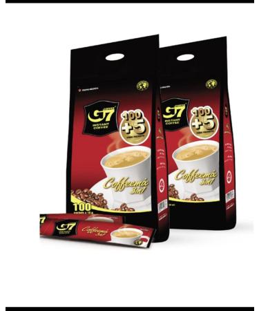 Trung Nguyen - G7 3 In 1 Instant Coffee - 100 Single Serve Packets  Roasted Ground Coffee Blend with Creamer and Sugar Suitable for Most Coffee Brewing Methods (16grstick) Original 100 Count (Pack of 1)